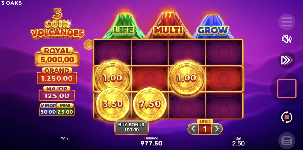 3 Coin Volcanoes