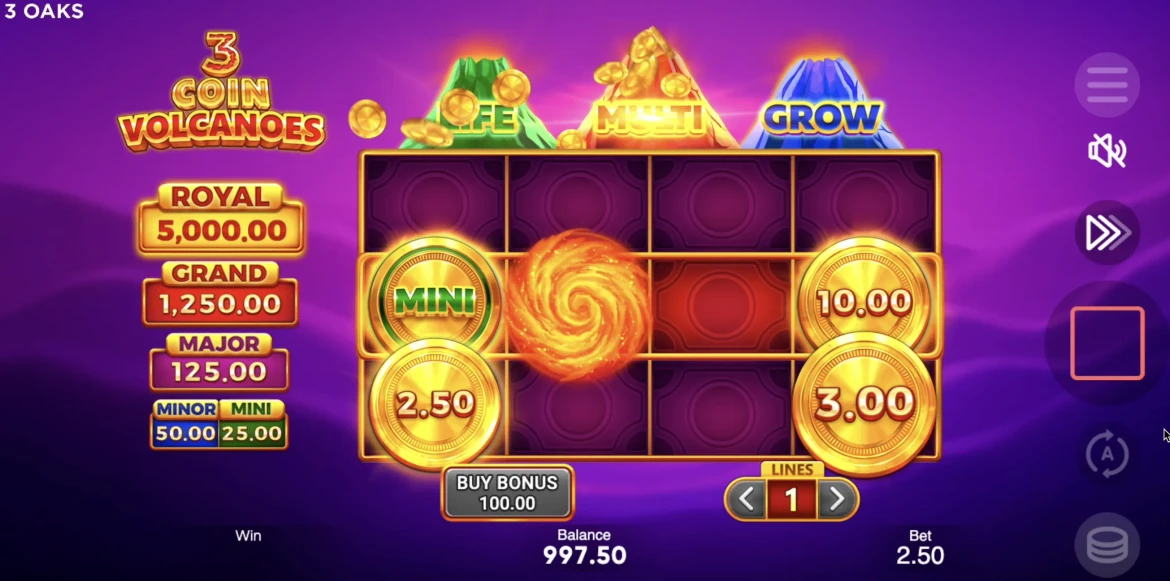 3 Coin Volcanoes