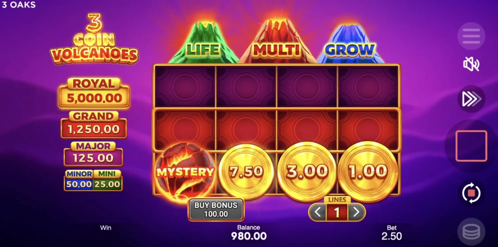 3 Coin Volcanoes