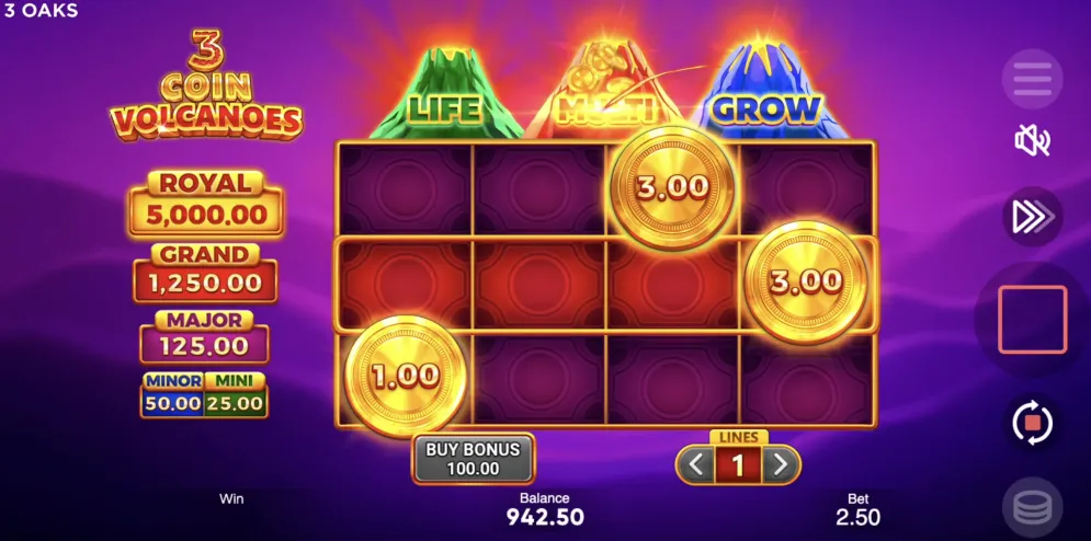 3 Coin Volcanoes 